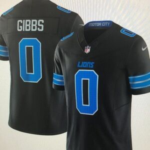 Jahmyr Gibbs Black Vapor Stitched Jersey💛